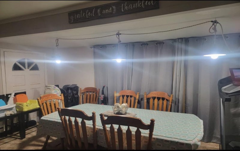 KENMI 3-Light Hanging Light with Plug in Cord,Plug in Pendant Light 22ft Hemp Rope Pendant Lighting Vintage 3-Light Hanging Lamp Fixtures for Kitchen Island Living Room Bedroom - Image 4